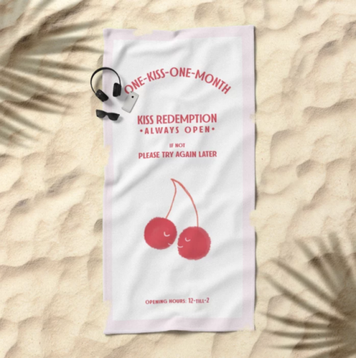 my design now on sale on a towel in society6!https://society6.com/product/monthly-kiss-redemption_be