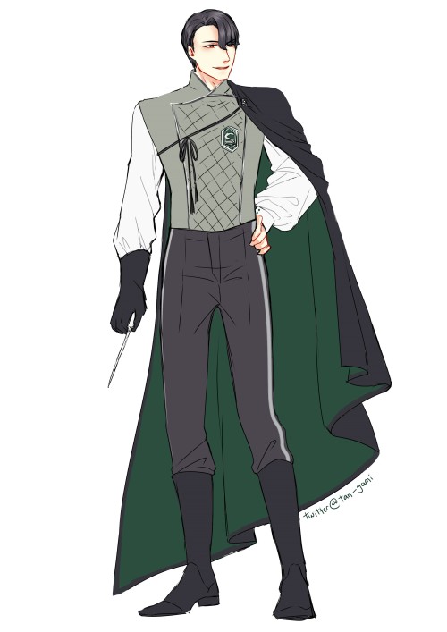 Drew lockhart’s clothes (slytherin color scheme) for Tom to wear