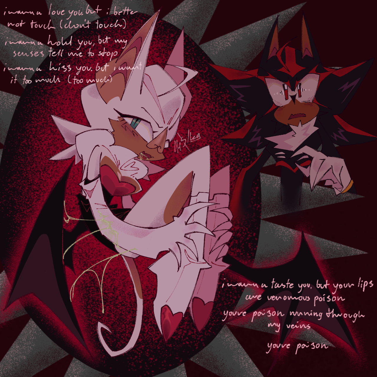 N0thingbutN0nsense on X: Shadow x Silver fusion I scribbled and then paint  filled the colors lol  / X