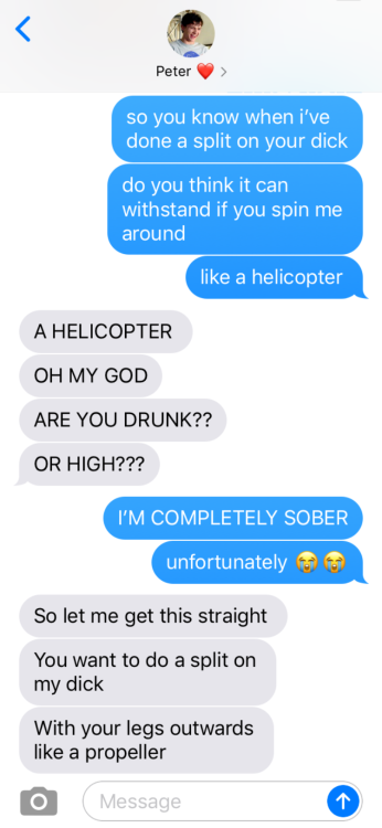 dhtomholland:t-lostinworlds:Helicopter Wannabe | Peter Parker (Social Media AU)⊱ ────.⋅♚ *｡･ﾟ.★. *｡✫