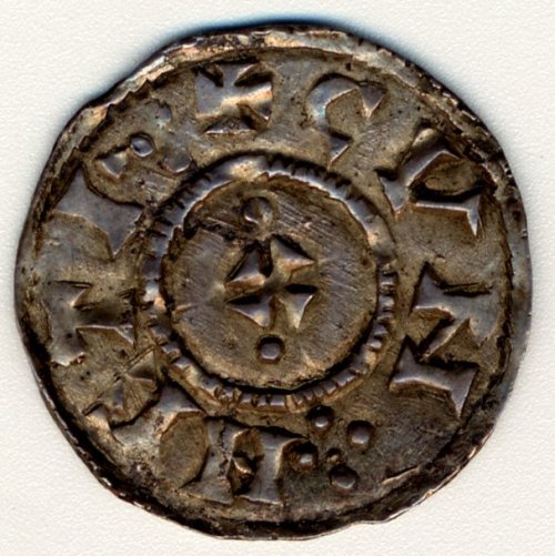 Anglo-Saxon coin, bearing the name Cnut (895 – 902).Cnut of Northumbria, not to be confused with Cnu