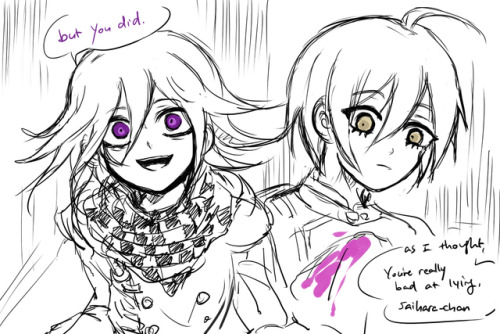 yuseirra:  liars I felt like drawing ouma lending a hand to saihara.. I don’t know how it came to this 