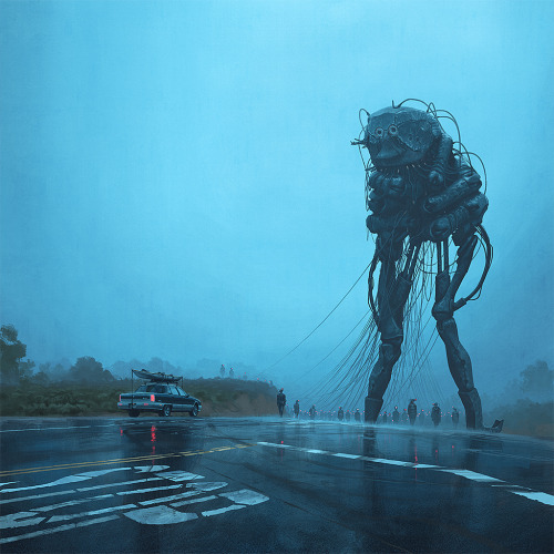 10 Real Retro Sci-Fi paintings by @simonstalenhag