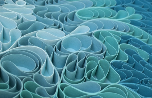 unknowneditors:  Canvas on Edge - Stallman Studio Gallery  I find these Canvas on Edge sculptures by artists Jason Hallman and Stephen Stum of Stallman Studio Galleryin Seattle to be incredibly appealing. Reminiscent of modern day quilling, but more