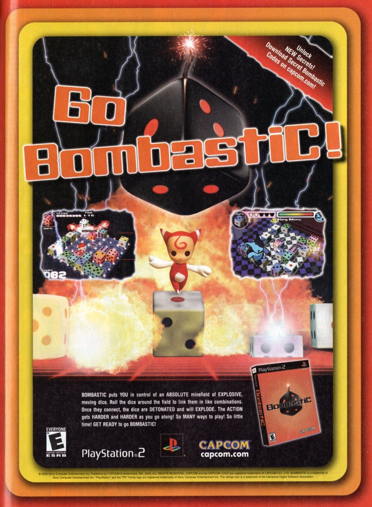 ‘Bombastic’[PS2] [USA] [MAGAZINE] [2003]
• PSM, December 2003 (Vol. 7, #78)
• via personal collection
• ‘Devil Dice’ gets a sequel!