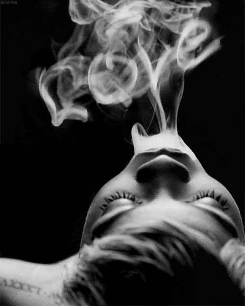 Girl with Cigar on Tumblr: Rihanna Smoke GIF