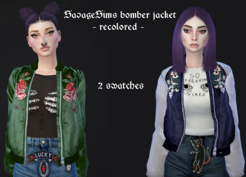Bomber Jacket (2 swatches) for femaleYou’re gonna need the mesh , which you can download it he