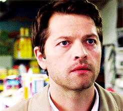 redstainedledger: Cas + Squinting  