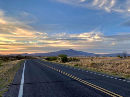 Along J-Six Ranch Road in mid-April, looking north toward Rincon Peak, Cochise County, Arizona.