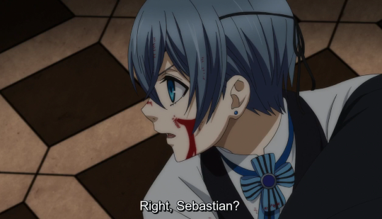 kuroshitsuji-sama:  Can we just take a few seconds and pay attention on Sebastian’s face when Ciel praise him:and there:This smile will kill me! And this one is my favourite,when Ciel motivates him:THIS!He never had a bond with anyone like with Ciel ,and