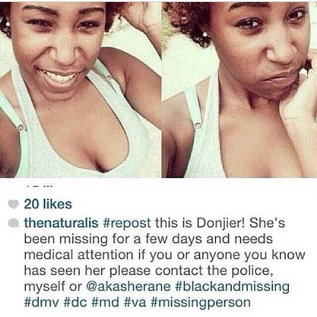 deux-zero-deux:  Yooo I went to school with her. Please #repost this #DC #dmv #md