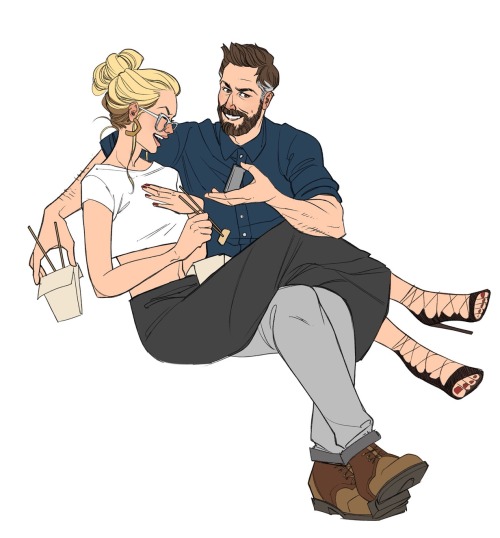 fyeahfantasticfour:Reed and Sue Richards as posted on Twitter by the talented Rachael Stott (x)