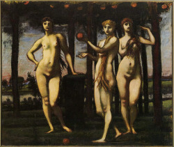 Hans Von Marées (1837 - 1887, Roma), Hesperiden (1884), Triptychon, Oil On Wood,