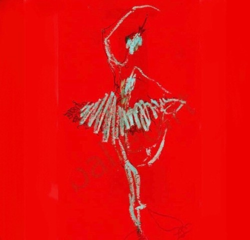 Happy Valentines Day !! #balletart #red #valentines #dancer #ballerina #sugarplum #artwork #interior