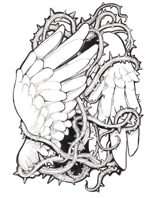 ani-r:  Some fountain pen + ink stuff I’ve been putting on twitter