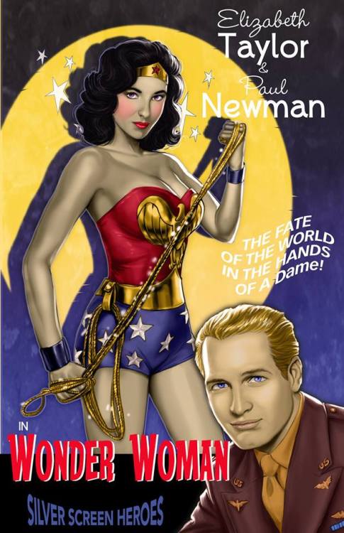 zebroid33:  Classic silver screen Hollywood legends as superheroes.