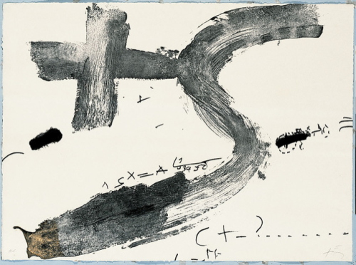 paintedout: Antoni Tàpies, Creu i S, 1976
