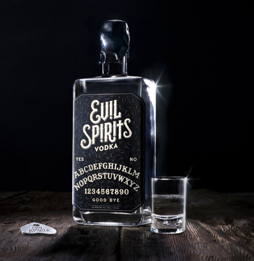 thegraveyardqueen: Evil Spirits Vodka by Saint Bernadine Mission Communications Inc.