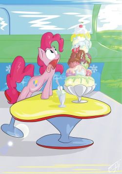 mlpfim-fanart:  Pinky loves ice cream by s4vin  X3!