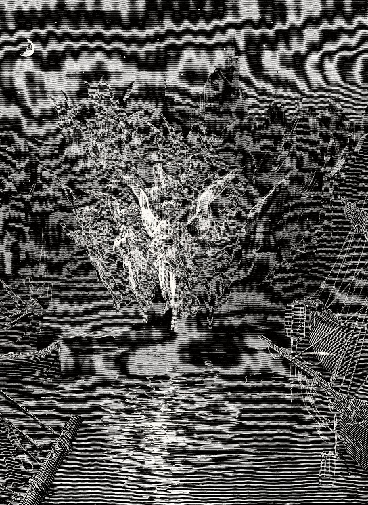 magictransistor:  Gustave Doré, The Rime of the Ancient Mariner, 1876. 
