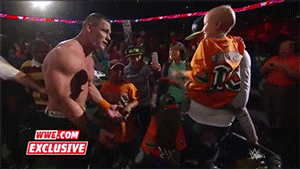 sizvideos:  Seven-year-old cancer survivor Kiara Grindrod meets John Cena and Sting Video 