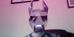 orangehares:  Made a papercraft dog mask