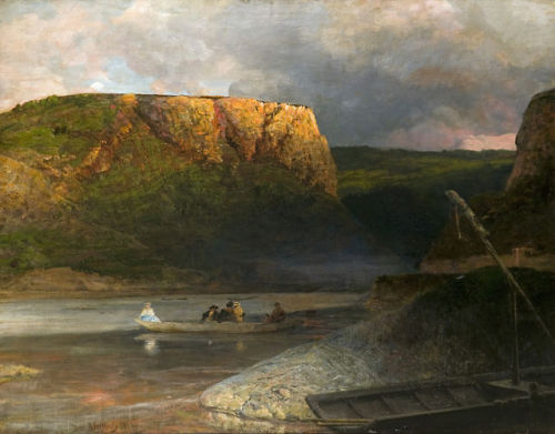 Oswald Achenbach, Die Loreley, 1903. Sammlung RheinRomantik, Bonn. Exhibition Der Rhein im 19. Jahrh