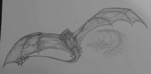 Its Just A Quick Sketch In Pencil, Before And After Smudging, Of Xira And Niyx Flying Alex Away After
