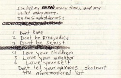 nirvanas-hoodie:Kurt Cobain’s journal entries.