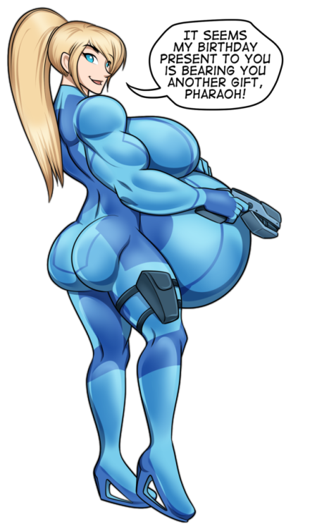 riddleaugust:Buff Samus Belly commissioned by PharaohSauron