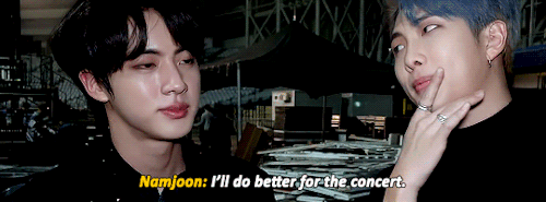 Jin Reassuring Namjoon He Did Well