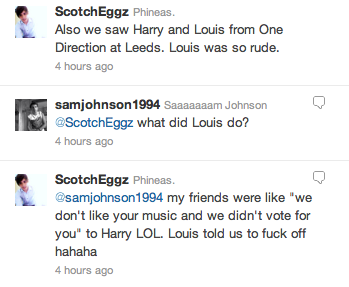 Louis Protecting/reassuring Harry