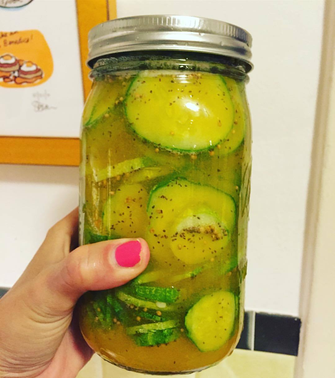 Refrigerator pickles. #urbangarden #chicago