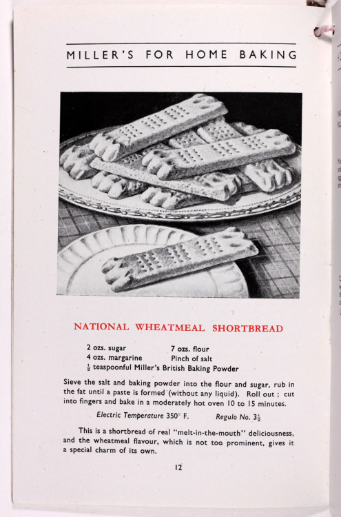 Miller’s War-time Recipe Book - a great help!no date c1940′s