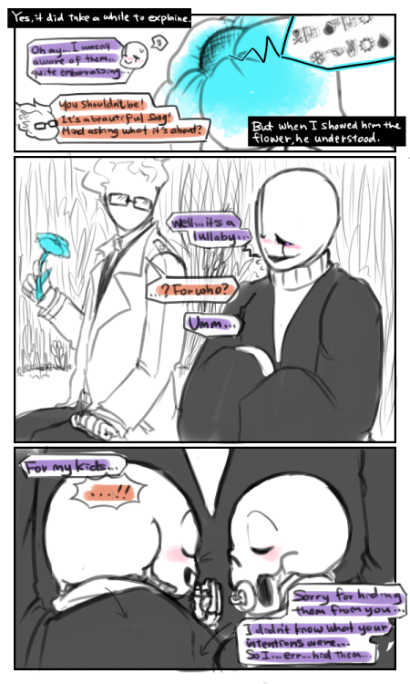 seto-gin: Hey guys, long time no post. I was working on this the whole time… I wanted to do some Grillster (Grillby x Dadster) drawing and it ended up to be a whopping nine page comic…Which amazingly took forever for me to do…(((((^q^;))))I did