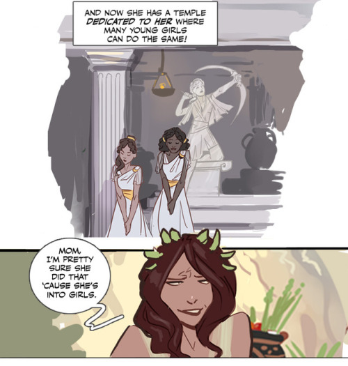 heroineimages: sigeel: here’s a short one containing Artemis, and Persephone’s relationship with her