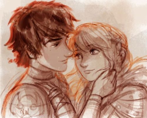 Hiccup and Astrid fanart WIP! I saw it yesterday and I don’t know what to do with all these feelings