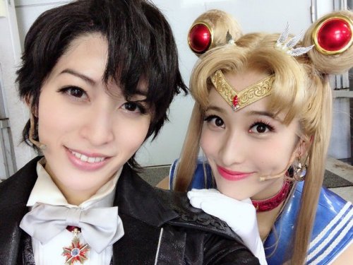 landofanimes: Riona Tatemichi as Mamoru Chiba/Tuxedo Mask Natsuki Koga as Usagi Tsukino/Sailor Moon 