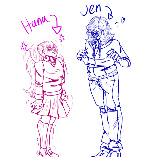 jen-iii:  I wonder what it would be like if I ever met hana, like would she go on