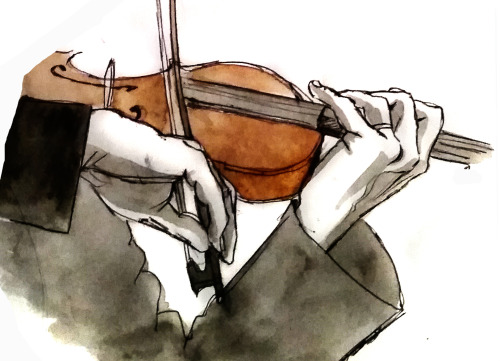 incaseyouart:Hands + violin