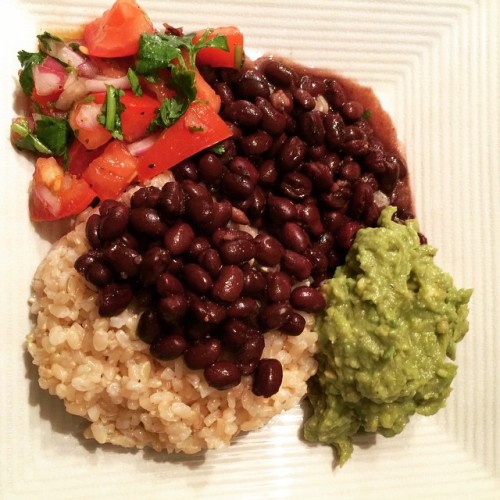 A VIP client took this snapshot of her daughter&rsquo;s #lunch. #vegetarian #blackbeans and #ric