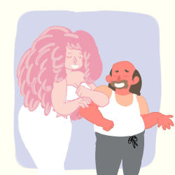 irlcurlyfries:  super tall pink mom and her bae