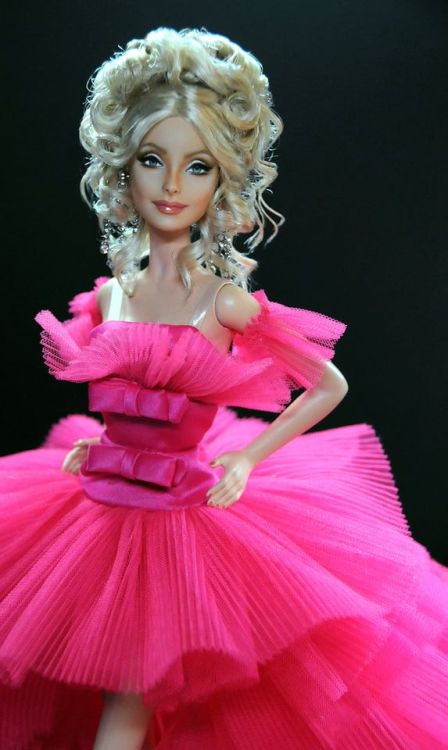 Barbie® Pink Collection™ Doll - Pink Premiere  This is a repainted and restyled Barbie® Pink Collect