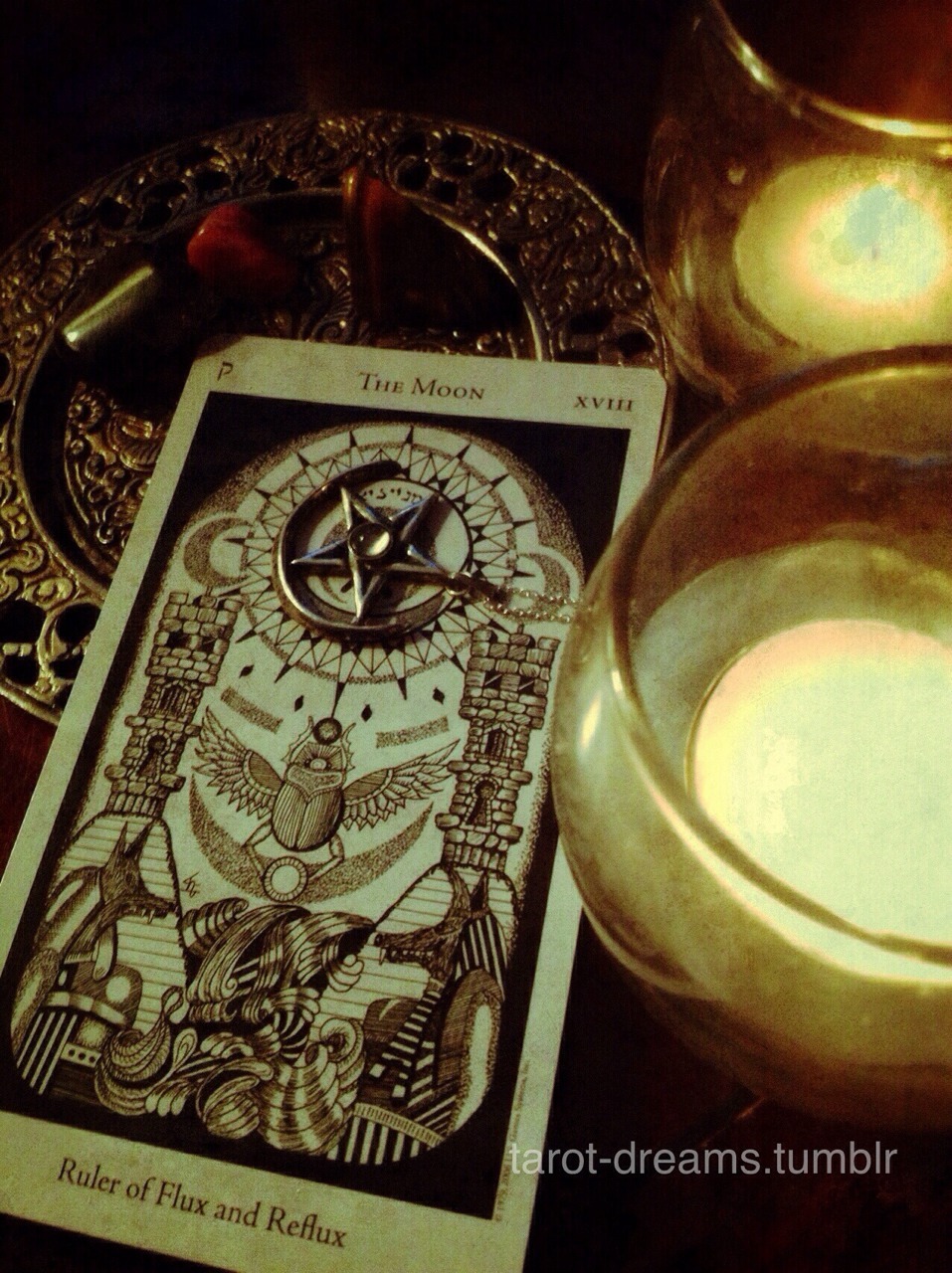 tarot-dreams:  The Moon. She is mirrored perfection. She leaves a lasting impression.