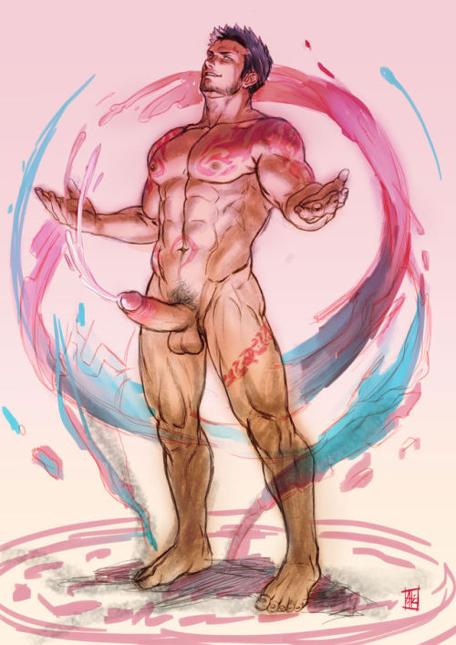 redgart:ΠρίαποςIn case I don’t finish it soon, I’ll leave you this color sketch of my doodle from yesterday :BDamn, drawing those tattoos is hard. Menatiko, please be proud of me :3