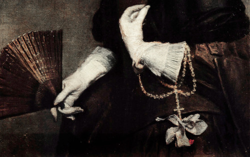 The Lady with a Fan, c.1640 (detail) by Diego Velazquez (Spanish, 1599-1660)