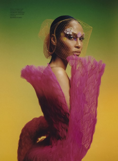 Joan Smalls, photographed by Cho Giseok and styled by Ally Macrae for Vogue Italia May 2022