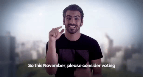 micdotcom:  Watch: Nyle DiMarco reminds voters what’s at stake on election day for people with disabilities  [Nyle DiMarco signing] You can keep this ad muted if you want and keep scrolling past it. But if you’re still listening to my voice, please