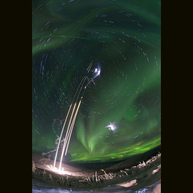 A Night at Poker Flat #nasa #apod #Alaska #mtex #mist #aurora #laser #science #space