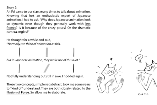 jfox191:  gingercatsneeze:  1. Ah Fai was a chief animator for McDull’s animated features. He’s super cool. Ultimate senpai.  2. Previous post on breakdowns right here    Some thoughts on acceleration and force I presented this in the order of